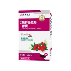 信東生技 精粹蔓越莓膠囊, 美國專利34倍高濃縮, 90粒, 女性最佳私密好友, 90顆, 500mg, 1盒