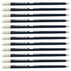 FABER-CASTELL 輝柏 無毒石墨筆 2B, 黑桿, 12支