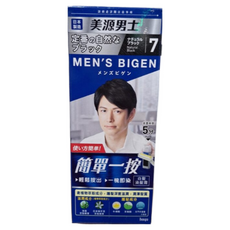 MEN'S BIGEN 美源男士 簡單一按染髮霜, 一按即用 免去調合 快捷方便 特殊防氧化設計 柑橘香味 日本製造, 7 自然黑, 1盒