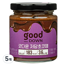 그림의빵 굿다운 저당 초코잼, 210g, 5개