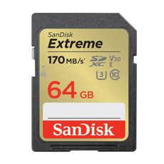 SanDisk 晟碟 Extreme SDXC V30 U3 C10 UHS-I 170MB/s 記憶卡, 64GB, 1個