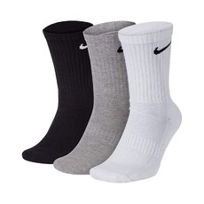 Nike Swoosh 長襪 襪子 三雙組 黑白灰 M號 經典運動襪, 1入