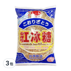 東承 天之山 紅冰糖，天然原色，台灣製造, 1kg, 3包