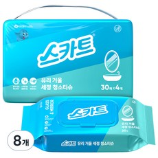 스카트 유리 거울 세정 청소티슈, 8개 8입