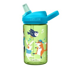 CAMELBAK eddy+ 兒童吸管運動水瓶, 專為3-8歲孩童設計, 培養喝水好習慣, Tritan安全材質, 無雙酚A, 動物派對, 400ml, 1個