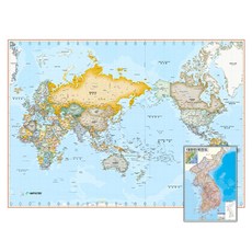 地圖工廠塗層世界地圖 藍色+全國地圖, 1個