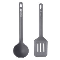 WAGENSTEIGER Edel矽膠廚房工具 2種, 湯勺+鍋鏟, Dark, 1組