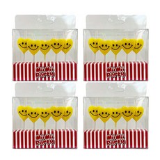 MIIMII PARTY 生日派對心笑臉蠟燭 5p, 4組, 黃色愛心微笑
