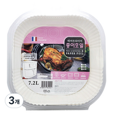 제이제이 에어프라이어 사각 종이호일 BL 26 x 4.5 cm 7.2L 90p, 26cm, 90개입, 3개