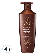 려 홍진단 홍삼 모발영양 트리트먼트 약산성 화이트플로럴향, 4개, 820ml