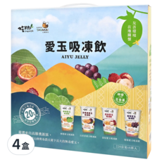 吃果籽 愛玉吸凍飲禮盒, 嚴選高雄桃源區天然栽種愛玉, 無防腐劑、發泡劑添加, 1.32kg, 4盒