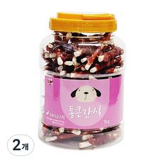 통큰간식 오리우유스틱 1kg, 2개, 오리고기 + 우유 혼합맛