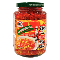 MIAW KO 廟口 雞心蒜蓉辣椒, 以新鮮紅辣椒和蒜蓉拌炒製成，蒜香濃郁，溫辣不燥，口感清新, 370g, 1罐