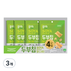 풀무원 두부칩 멀티그레인 4p, 3개, 200g