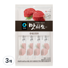 청정원 맛선생 한우 (스틱), 80g, 3개