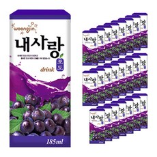 웅진 내사랑 포도 드링크팩, 185ml, 24개