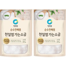 청정원 천일염 가는소금, 500g, 2개 2개, 500g