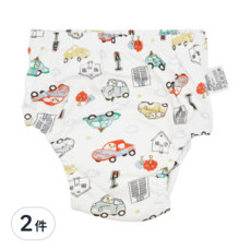 PUKU 藍色企鵝 Summer 幼兒學習褲, 訓練褲, L, 小車, 2件