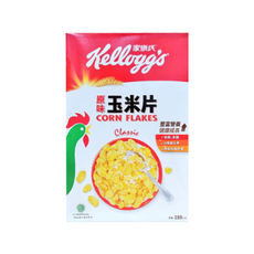 Kellogg's 家樂氏 CORN FLAKES 公雞玉米片, 原味, 低脂高鐵, 8種維生素, 180g, 1盒