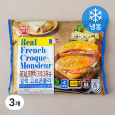 오뚜기 리얼 프렌치 크로크무슈 갈릭 고르곤졸라 4개입 (냉동), 520g, 3개