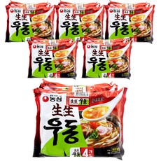 농심 생생우동 봉지, 253g, 24개