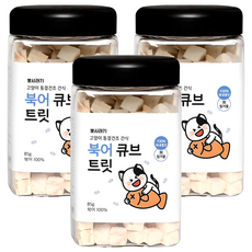 뽀시래기 고양이 큐브 트릿 동결건조 간식, 북어, 85g, 3개 북어, 85g, 3개
