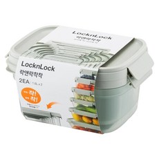 LocknLock 樂扣樂扣 空間精靈收納保鮮盒, 1組, 1.6L保鮮盒 2入