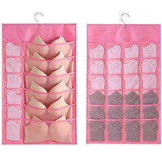 디오셀 옷장정리 양면 속옷 걸이 36칸, 2개, 핑크