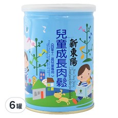 新東陽 兒童成長肉鬆, 添加鈣、果寡糖, 無添加防腐劑, 特選豬肉製成, 190g, 6罐