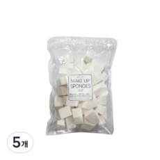 디앤케이 대용량 메이크업 하우스 퍼프 50p, 화이트, 5개