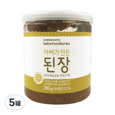 bebefood 寶寶福德 韓式大醬, 200g, 韓國產, 5罐