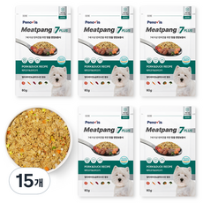 페노비스 강아지 미트팡 세븐플러스 종합케어 화식사료, 돼지, 80g, 15개