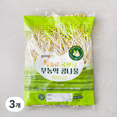 곰곰 특등급 국산콩 무농약 콩나물, 340g, 3개