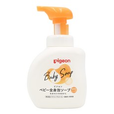 pigeon 貝親 沐浴慕斯 橘色滋潤 無香, 500ml, 1瓶
