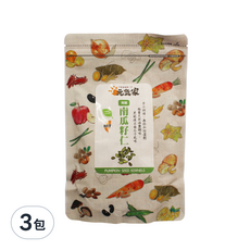 元氣家 烘焙薄鹽南瓜子, 200g, 台灣製造, 3包