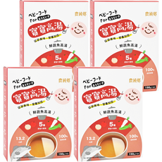 農純鄉 台灣公司貨 寶寶高湯 鮮蔬魚 4包, 600g, 4盒