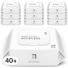 살림백서 네이처 퓨어 물티슈, 100개입, 40개
