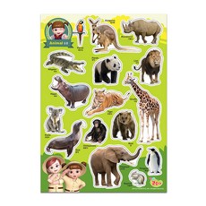 playmax 動物圖案橡膠磁鐵學習拼圖, 1組