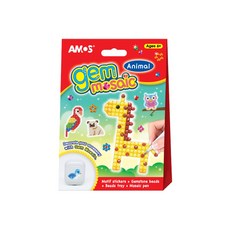 AMOS 阿摩司 創意貼鑽DIY - A款, 動物主題, 6歲以上適用, A款長頸鹿, 1盒