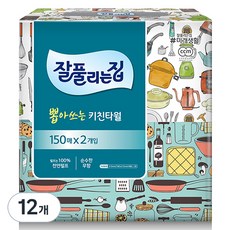 잘풀리는집 뽑아쓰는 키친타월, 150매, 12개