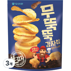 무뚝뚝감자칩 통후추 소금맛 과자, 124g, 3개