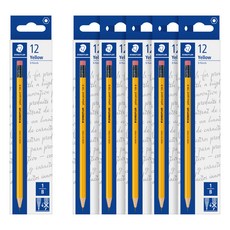 STAEDTLER 橡皮擦鉛筆, 72個, 黃色