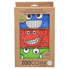 ZOOCCHiNi 男童款有機純棉內褲3入組, 美國設計, 獨特動物造型, 透氣舒適, 4y~5y, 海洋