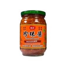 龍宏 珍珠醬, 台灣產朝天椒, 無添加防腐劑, 全素食品, 400g, 1罐