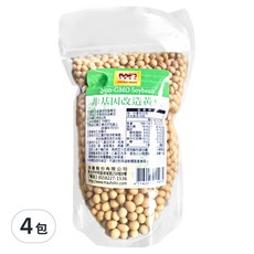 茂喜食品 加拿大非基因改造黃豆 400g, 4包