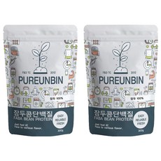 Pureunbin 蠶豆蛋白粉, 300g, 2個