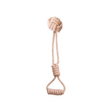 Little poppet 小小毛孩 寵物繩結玩具, 60cm, 棉麻拉拉球, 1個
