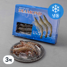 다이아몬드 홍다리 얼룩새우 20마리 (냉동), 500g, 3팩 500g, 3팩