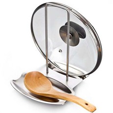Living Warehouse 鍋蓋烹飪用具收納架, 不鏽鋼材質, 1層, 銀色, 1入