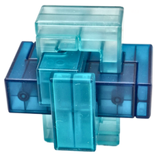 YouRPUZZLE 孔明鎖-心心相印-孔雀 L2744，透明益智玩具，訓練邏輯思維, 1入
